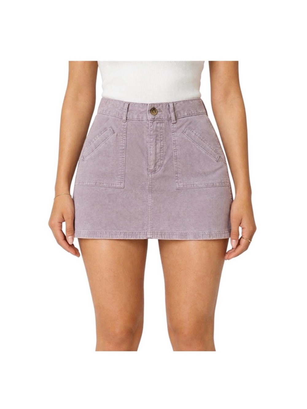American Eagle Purple Lilac Corduroy Mini Skirt
